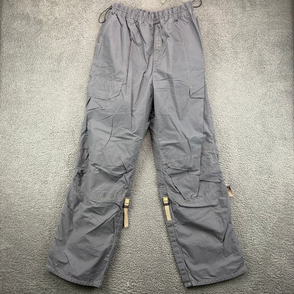 Joe‎ Boxer Mens Large Grey Cargo Pants Gorpcore Techwear Mesh Lined Tactical Y2K